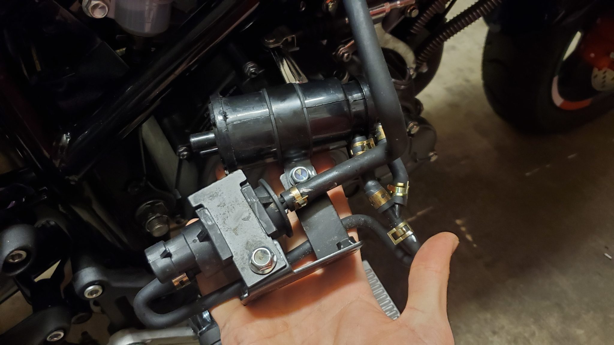 the benelli build charcoal canister removal